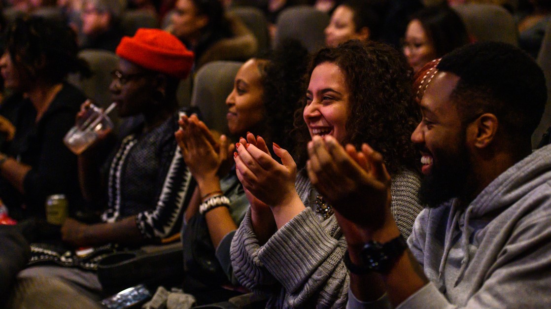 Audience applauding